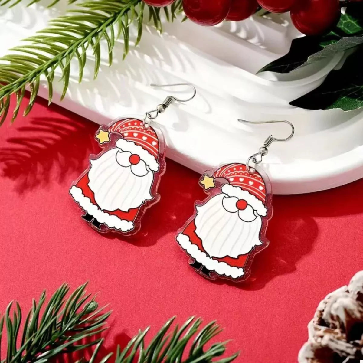 Boucles d'oreilles pendantes — Père Noël