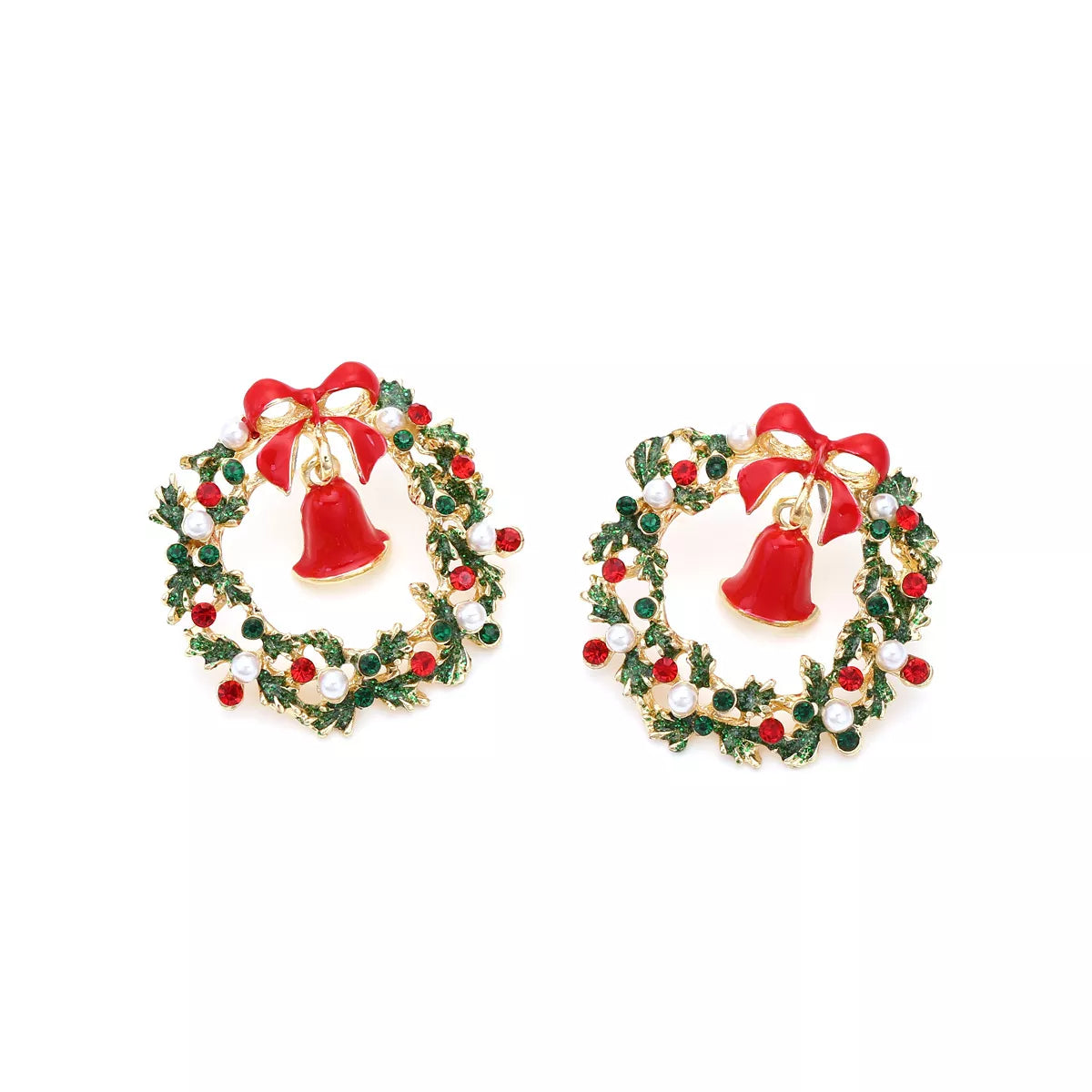 Boucles d'oreilles — Couronne et grelot