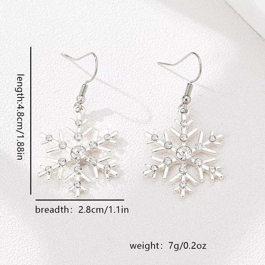 Boucles d'oreilles pendantes — Flocon de neige