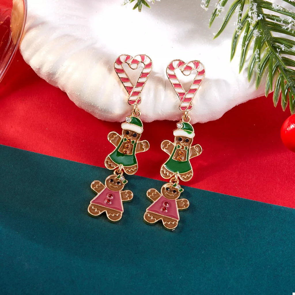 Boucles d'oreilles — Bonhomme en pain d'épices
