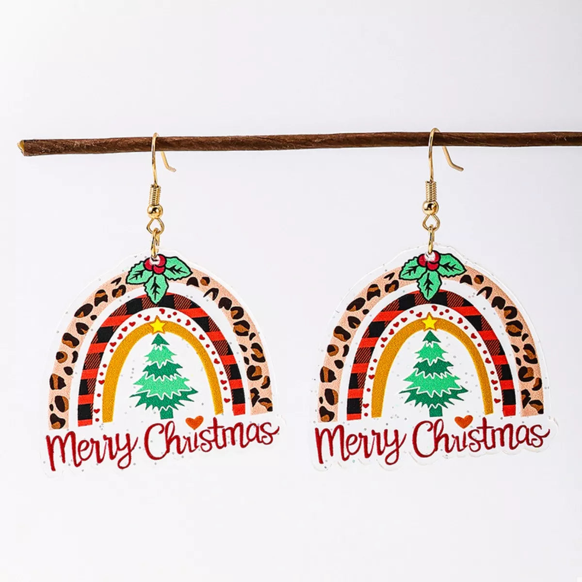 Boucles d'oreilles pendantes — Arc-en-ciel
