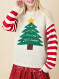 Christmas Tree Round Neck Sweater-0