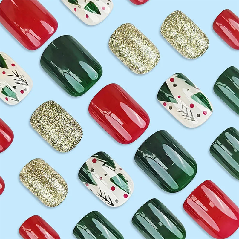 Faux ongles stiletto de Noël