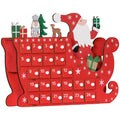 Calendrier de l'Avent en bois à remplir — Père Noël et traîneau