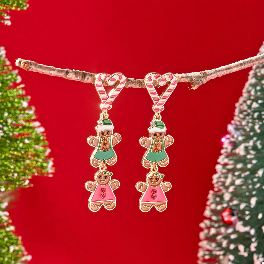 Boucles d'oreilles — Bonhomme en pain d'épices