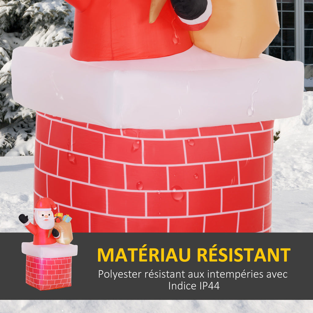 Père Noël gonflable lumineux 195 cm — Extérieur