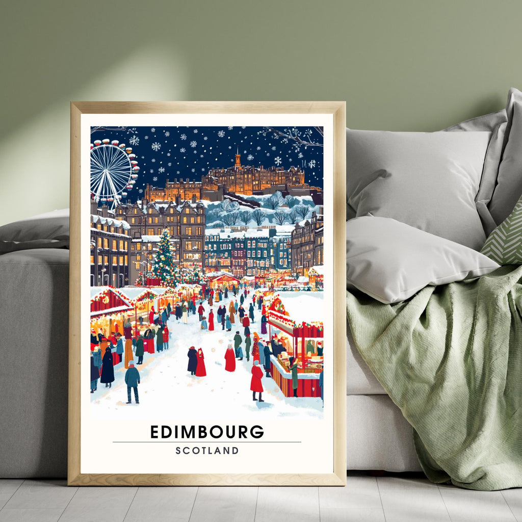 Affiche Édimbourg — Marché de Noël