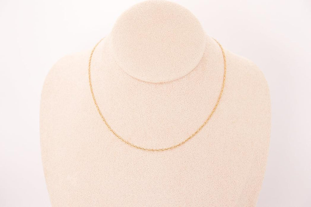 Chaîne forçat en acier inoxydable doré, plaqué or 18 carats